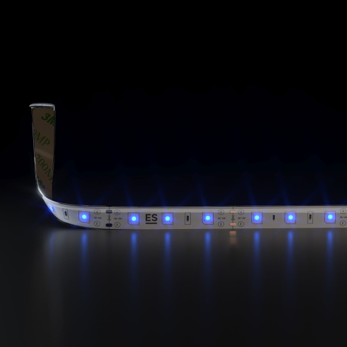 Светодиодная лента 12 В 4.8 Вт/м 60 Led/м 2835 IP65, синий, 5 м Лента светодиодная 12V 4,8W 60Led 2835 IP65 синий, 5м фото 2