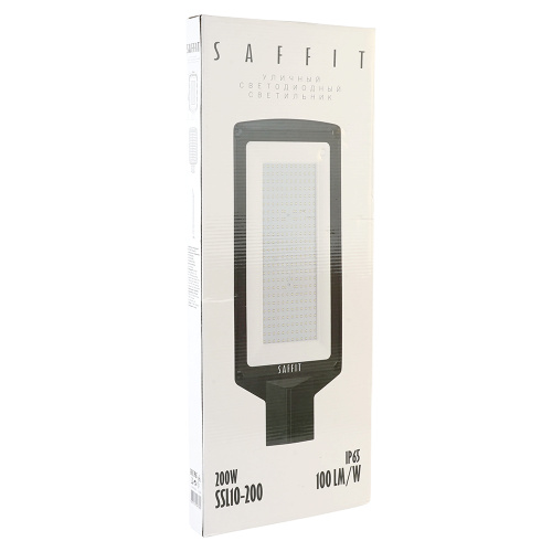 Светодиодный уличный консольный светильник SAFFIT SSL10-200 200W 5000K 230V, черный фото 12