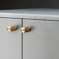 Ручка-кнопка Knob Cross Brass set of 2