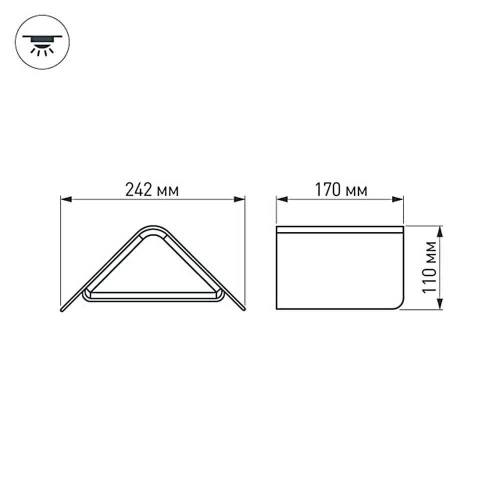 Уличный настенный светодиодный светильник Arlight LGD-Wall-Delta-1B-12W Warm White 019779 фото 3