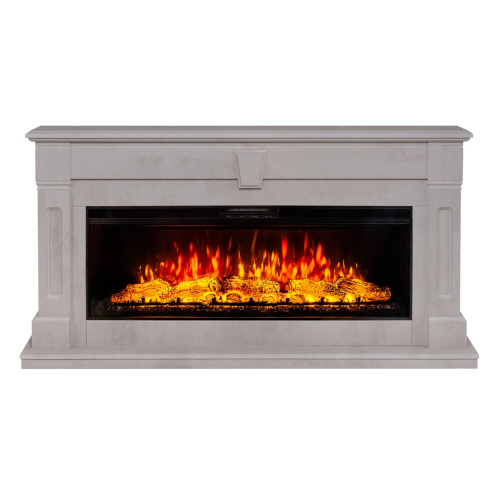 Каминокомплект KELLIE/БРИСТОЛЬ Бетон светлый с очагом Электроочаг JOKER/ДЖАСПЕР 52