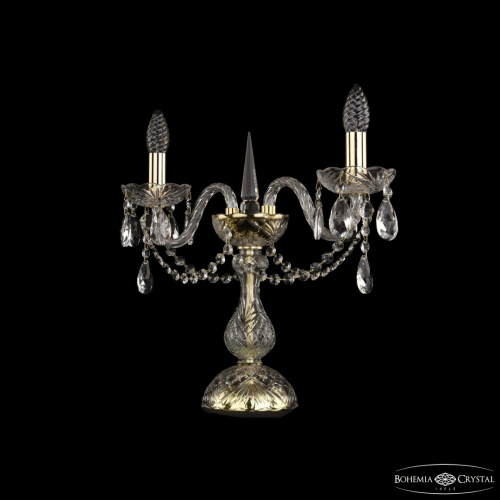 Настольная лампа хрустальная 1402L/2/141-39 G