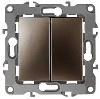 Переключатель ЭРА Серия 12 12-1112-13 перекрёстный двойной, 10АХ-250В, бронза Б0065264