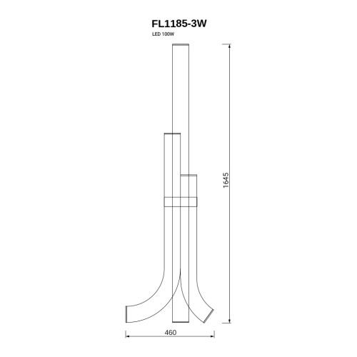 Торшер Duo FL1185-3W фото 4