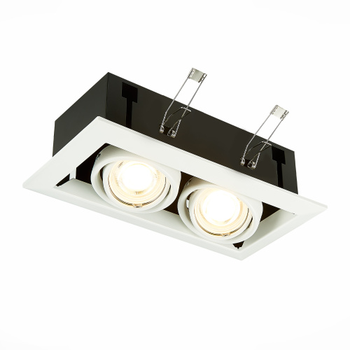 ST250.558.02 Св-к встр. Черный, Белый GU10 2*50W  IP20 L245xW126xH70 220V Без ламп Встраиваемые светильники фото 3