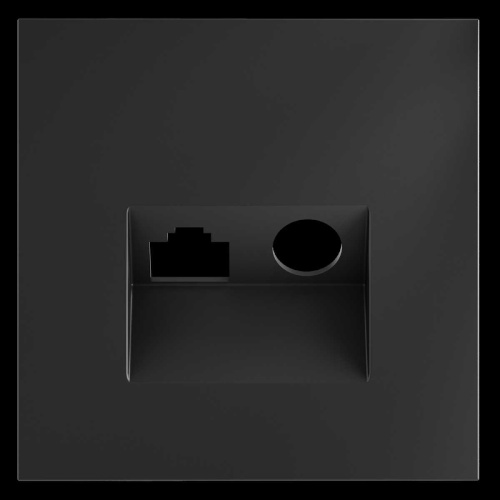 Накладка для розетки TV+RJ45 кат. 6, S70 (графит) Voltum VLS002707 Накладка для розетки TV+RJ45 кат. 6, S70 (графит) Voltum VLS002707
