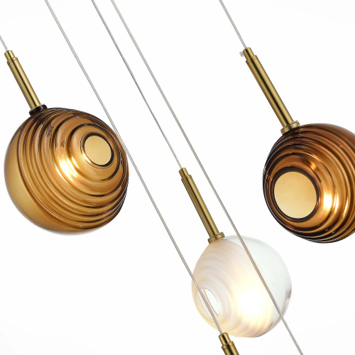 SL1183.543.06 Светильник подвесной ST-Luce Латунь/Черный, Белый G4 6*5W FOLIGNO фото 2