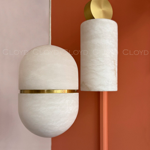 Подвесной светильник Cloyd DILEMMA-B P1 / Ø14 см - алебастр - латунь (арт.12348) фото 6