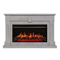 Каминокомплект KELLIE/БРИСТОЛЬ Бетон светлый с очагом Электроочаг PREMIER/ПРЕМЬЕР 36