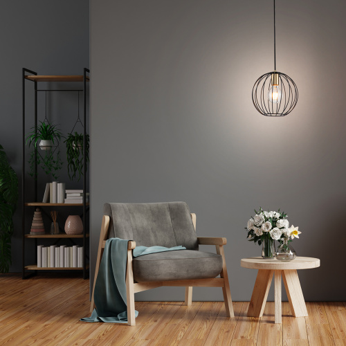 Подвесной светильник Escada 10176/1S E27*60W Black/Brass фото 3