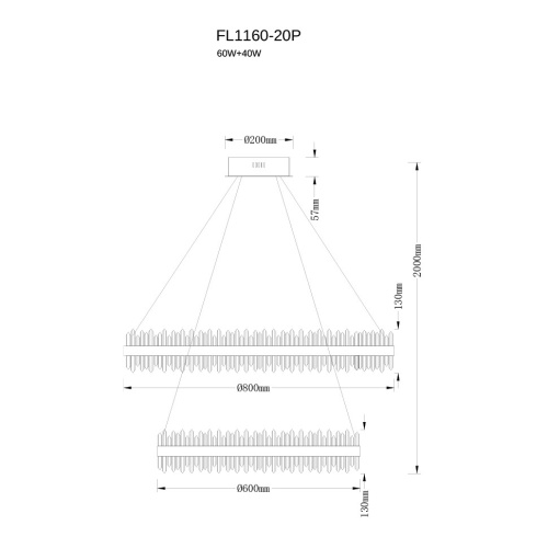 Подвесная люстра Donum FL1160-20P фото 4