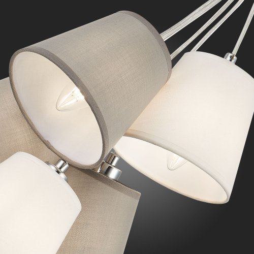 SLE300403-05 Светильник подвесной Хром/Белый, Серый E14 5*40W PRATO фото 9