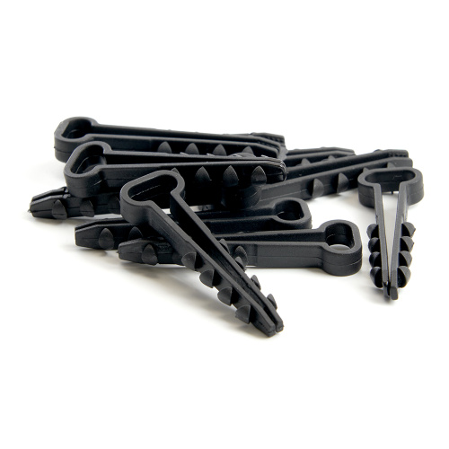 Дюбель-хомут для плоского кабеля (5-10мм), STEKKER DCL01-5-10, полипропилен, черный (DIY упаковка 10шт.) фото 3