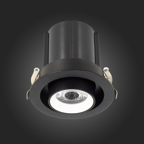 ST702.438.12 Св-к встр. Черный LED 1*12W 3000K 900Lm Ra80 24° IP20 D90xH92 180-240V Встраиваемые светильники фото 3