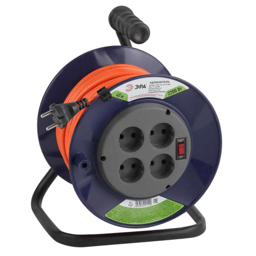 Удлинитель силовой ЭРА RPx-4s-2x1.0-40m Б0043051 Удлинитель силовой ЭРА RPx-4s-2x1.0-40m Б0043051