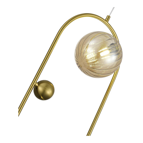 SL1515.303.02 Светильник подвесной ST-Luce Латунь/Янтарный,Дымчатый G9 2*5W 4000K SPHERE фото 3