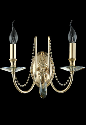 Бра Crystal Lux VICTORIA AP2 GOLD/AMBER фото 6
