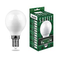 Лампа светодиодная SAFFIT SBG4509 Шарик E14 9W 230V 2700K