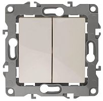 Выключатель двухклавишный ЭРА 12 10AX 250V 12-1004-02 Б0014652