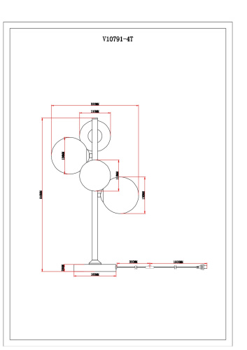 Лампа настольная Moderli V10791-4T Renny фото 5