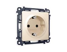 Комплект механизма электрической розетки AMBRELLA VOLT ALFA Бежевый матовый с/з с шторками QUANT (AP3270, VM141) MA327010
