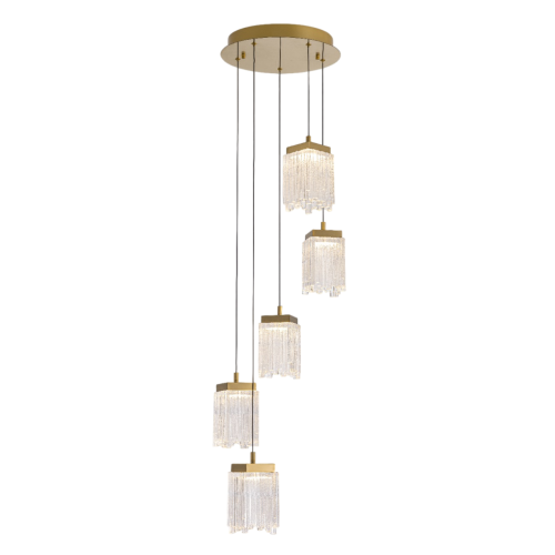 Подвесной светильник MD25020403-5A2 Satin gold, LED/25.4W, 3000K dimmable
