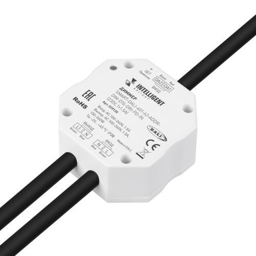 Диммер Arlight SMART-DALI-601-62-ADDR-DIM-DT6-DRI-PD-IN (230V, 1x1.5A) 039135