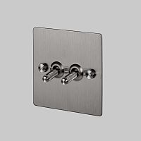 Выключатель 2G Toggle Smoked Steel