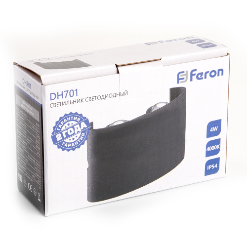 Светильник уличный светодиодный Feron DH701, 4*1W, 300Lm, 4000K, черный фото 3