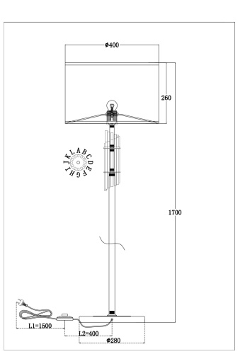 Напольный светильник (торшер) Maytoni MOD088FL-01BS фото 4 Напольный светильник (торшер) Maytoni MOD088FL-01BS фото 4