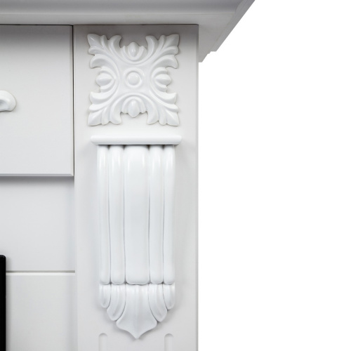 Электрокамин RealFlame Dominica DN белый матовый с очагом Majestic Lux Black фото 5