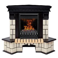Электрокамин RealFlame Stone Corner STD AO античный дуб с очагом 3D Oregan
