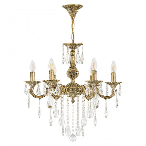 Люстра с хрустальными подвесками AL78101/6/175 B GB Bohemia Ivele Crystal (Богемия Ивеле Кристалл)