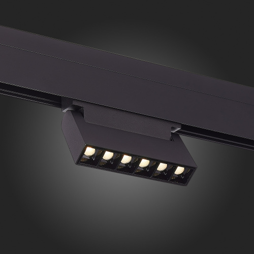 ST364.436.06 Магнитный трековый светильник Черный LED 1*6W 3000K 532Lm Ra>80 36° IP20 L120xW22xH108 SKYLINE 48 фото 3