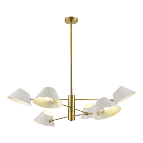 SLE1253-353-06 Светильник подвесной Латунь/Белый E14 6*60W NORBI фото 5