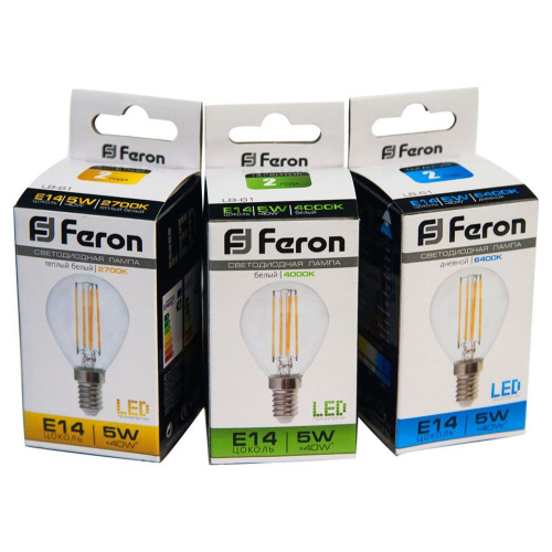 Лампа светодиодная Feron LB-61 Шарик E14 5W 230V 2700K фото 4