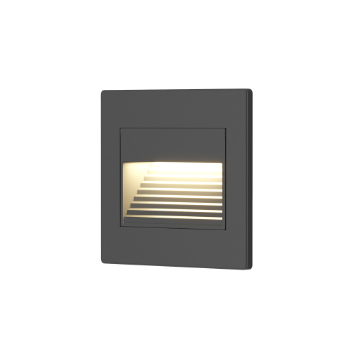 DK3050-BK Светильник встраиваемый в стену, IP 20, LED 3000, 1 Вт, черный пластик фото 2