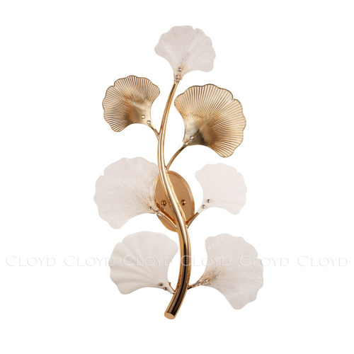 Бра Cloyd POLYNESIA W7 / выс. 77 см - стекло, керамика - золото (арт.20112) фото 3