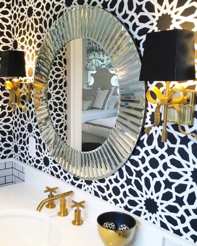 Зеркало в круглой зеркальной раме "Теодор"