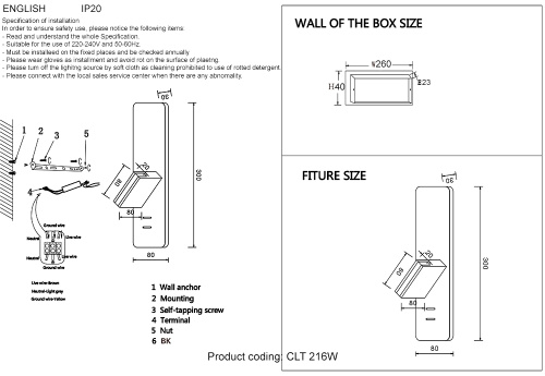 Бра Crystal Lux CLT 216W WH фото 12