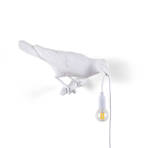 Настенный светильник Bird Looking Right White Outdoor
