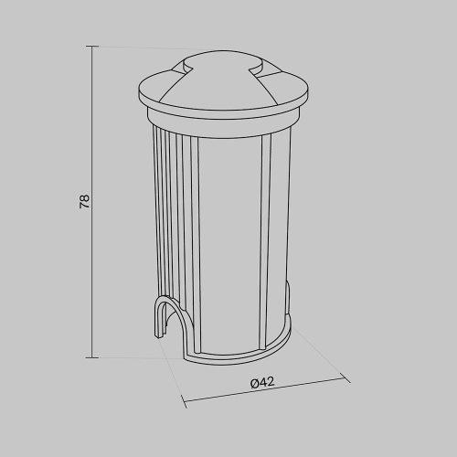 Уличный встраиваемый светильник Outdoor O044DL-L1S3K1 фото 11