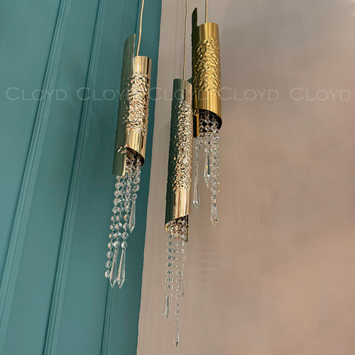 Подвесной светильник Cloyd EFIALT P1 / выс. 86 см - золото (арт.11523) фото 3