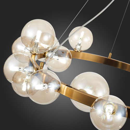 SL1165.303.15 Светильник подвесной ST-Luce Бронза/Коньячный G4 15*5W NECTON фото 2