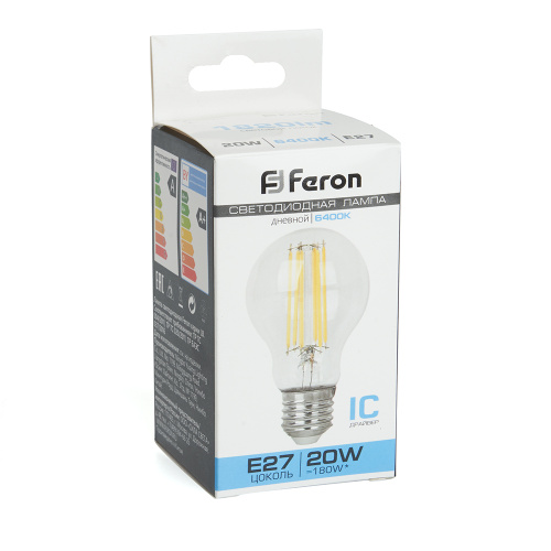 Лампа светодиодная Feron LB-620 Шар E27 20W 175-265V 6400K фото 5