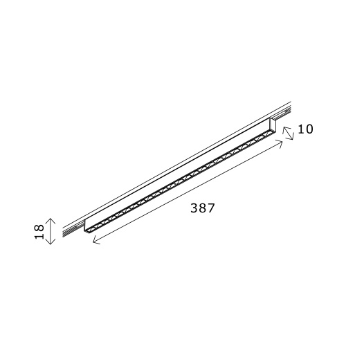 ST666.436.20 Магнитный трековый светильник Черный LED 1*20W 3000K 1 060Lm Ra>90  IP20 L387xW10xH18 2 SUPER5 фото 2