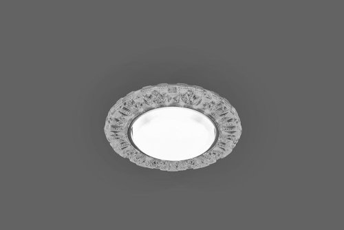 Светильник встраиваемый с белой LED подсветкой Feron CD4023 потолочный GX53 без лампы прозрачный фото 3