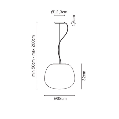 Подвесной светильник Lumi Mochi d38 фото 3