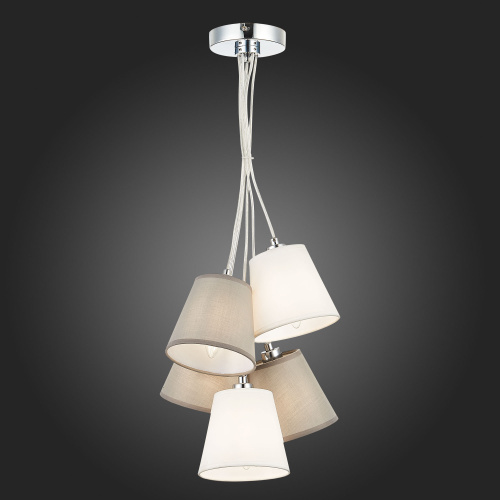 SLE300403-05 Светильник подвесной Хром/Белый, Серый E14 5*40W PRATO фото 3