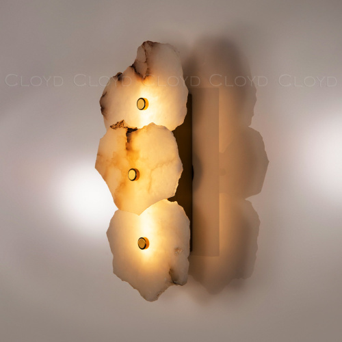 Бра Cloyd KNOSS-A W1 / выс. 35 см - алебастр - латунь (арт.20269) фото 3